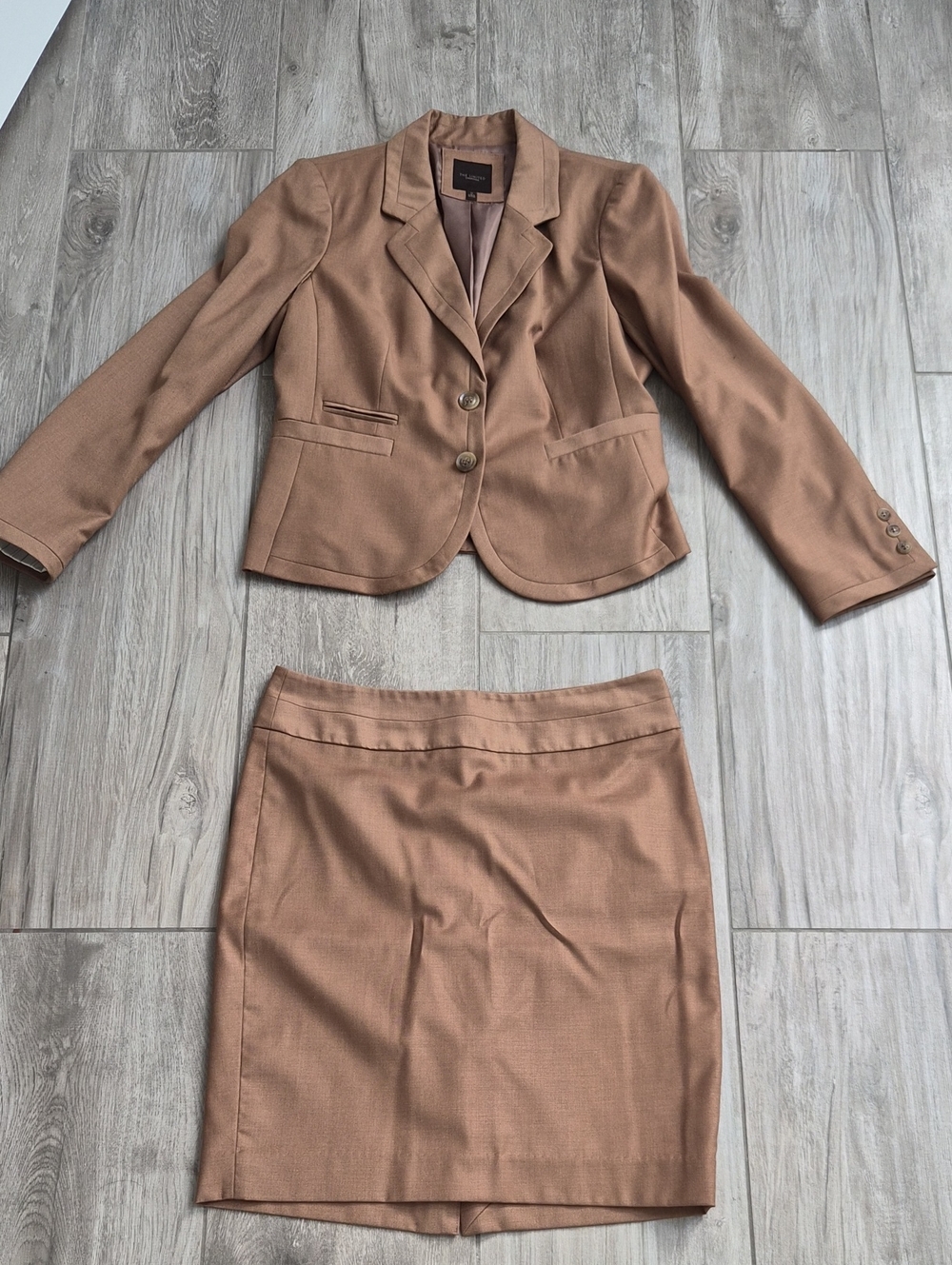The Limited Tan Women's Skirt Suit Blazer Set